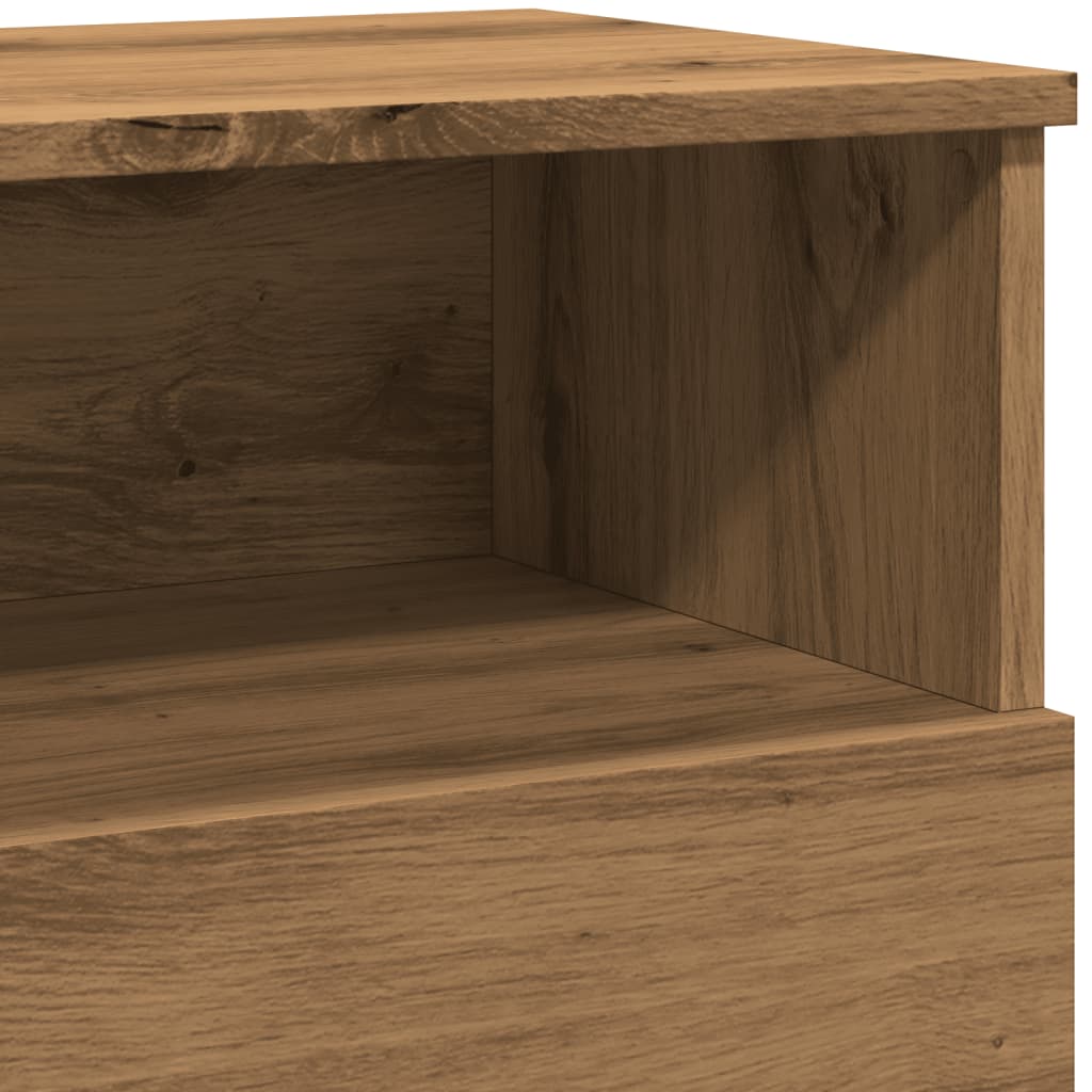 Bedside tables 2 pcs. Artisan oak 50x32x60 cm wood material