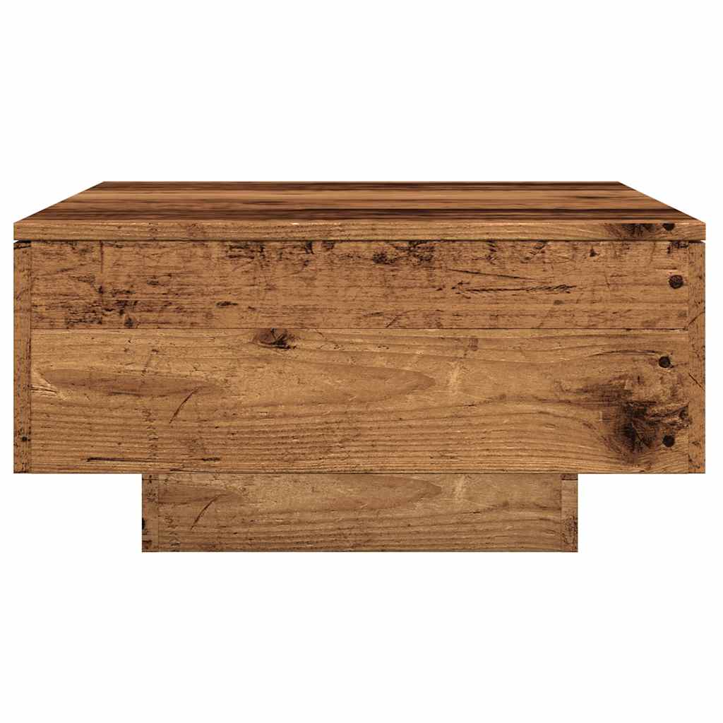 Table basse aspect bois récupéré 90x60x31 cm matériau bois