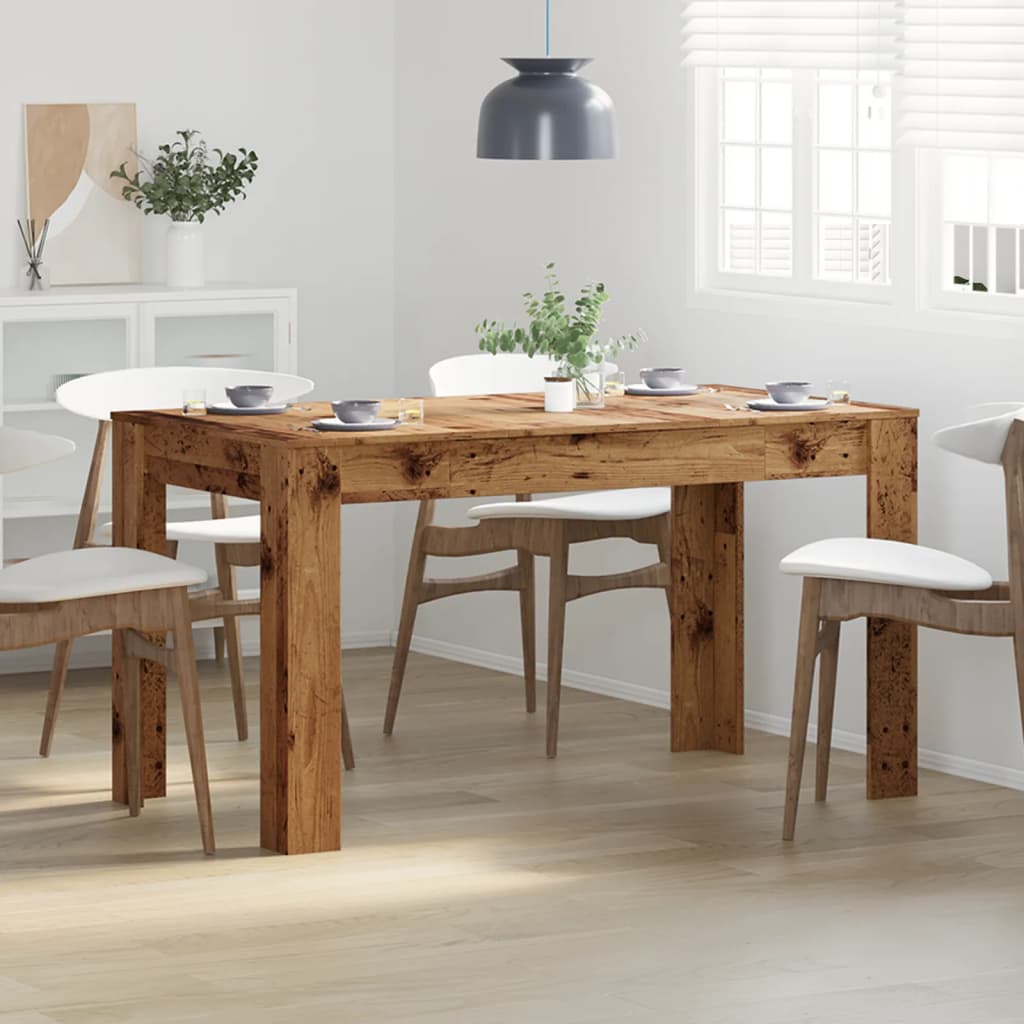 Dining table old wood look 140x74.5x76 cm wood material