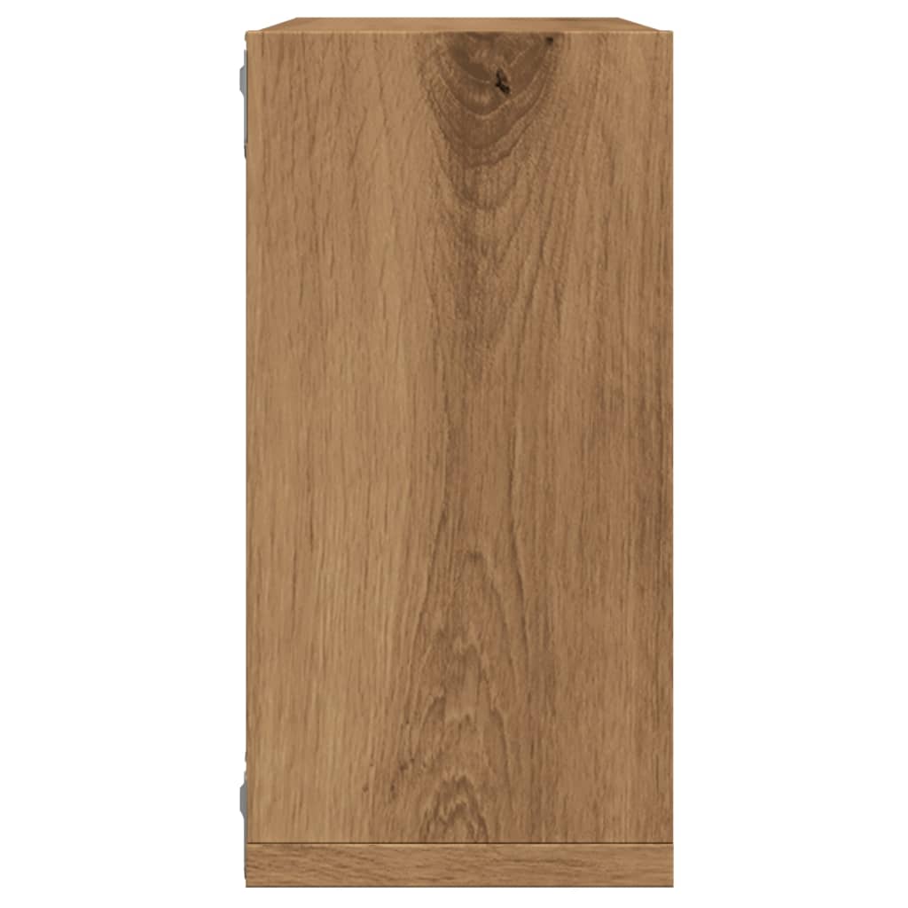 Cube wall shelves 2 pcs. Artisan oak 30x15x30 wood material