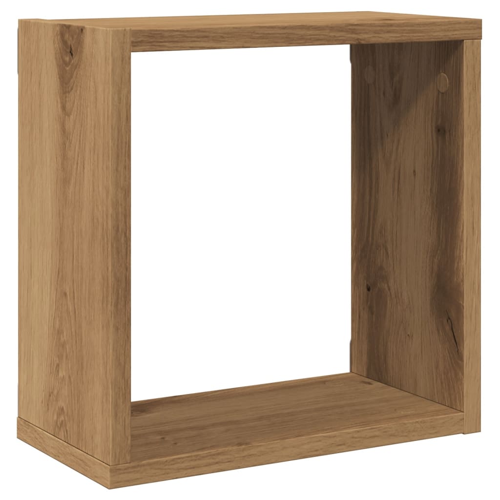 Cube wall shelves 6 pcs. Artisan oak 30x15x30 wood material