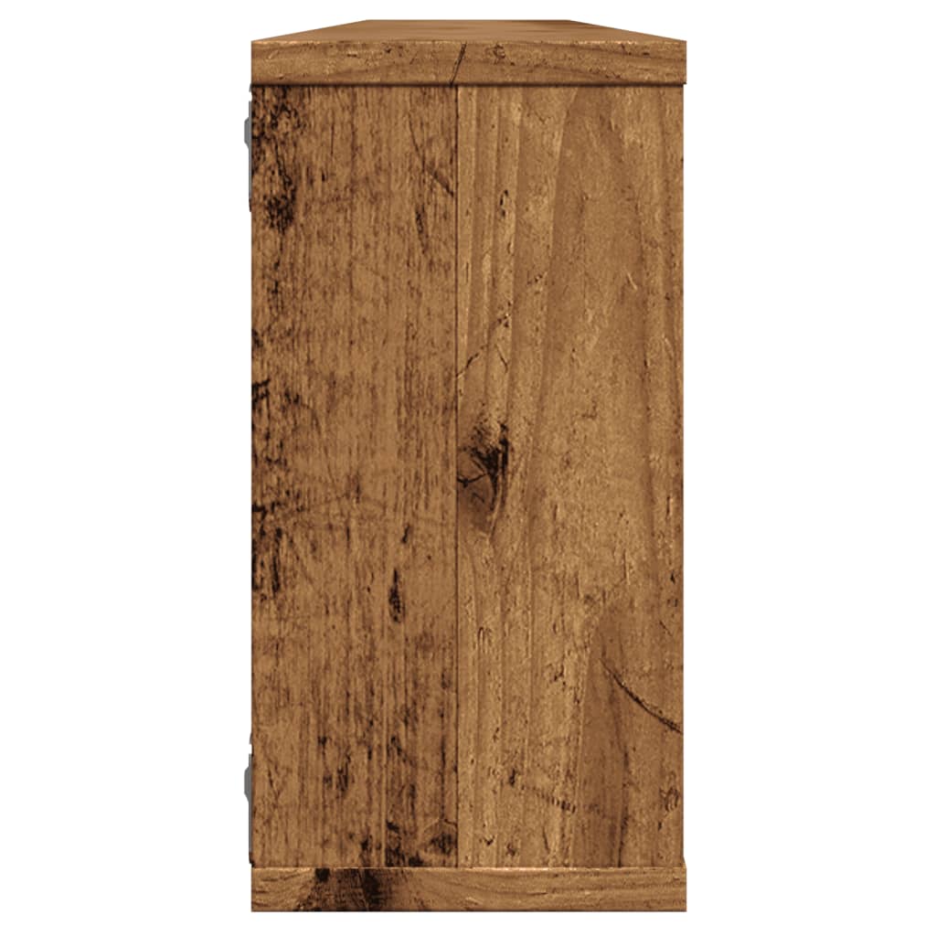 Cube wall shelves 4 pcs. Old wood look 100x15x30 wood material