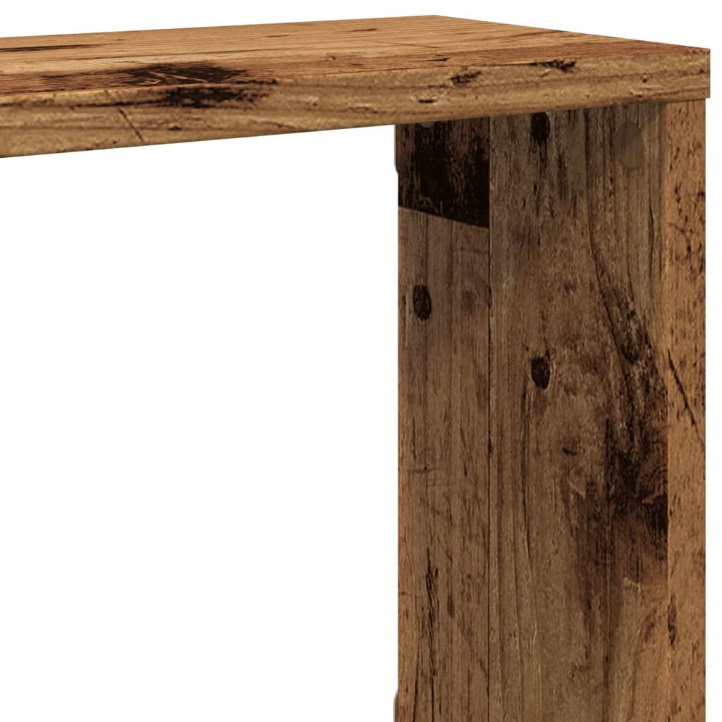 Cube wall shelves 4 pcs. Old wood look 100x15x30 wood material