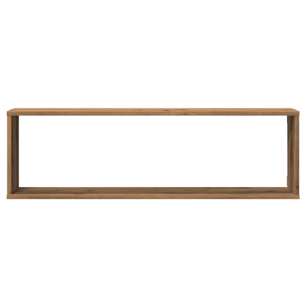 Cube wall shelves 2 pcs. Artisan oak 100x15x30 wood material