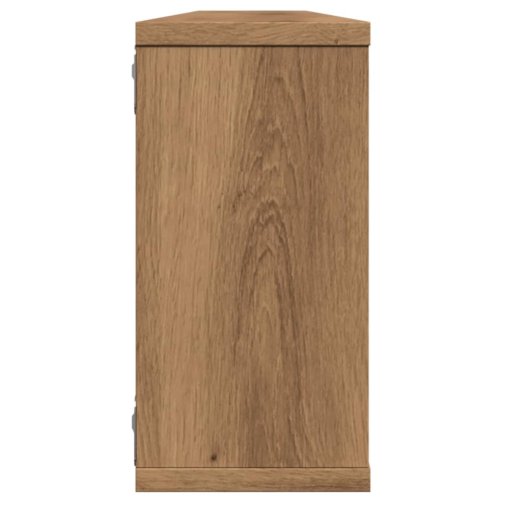 Cube wall shelves 2 pcs. Artisan oak 100x15x30 wood material