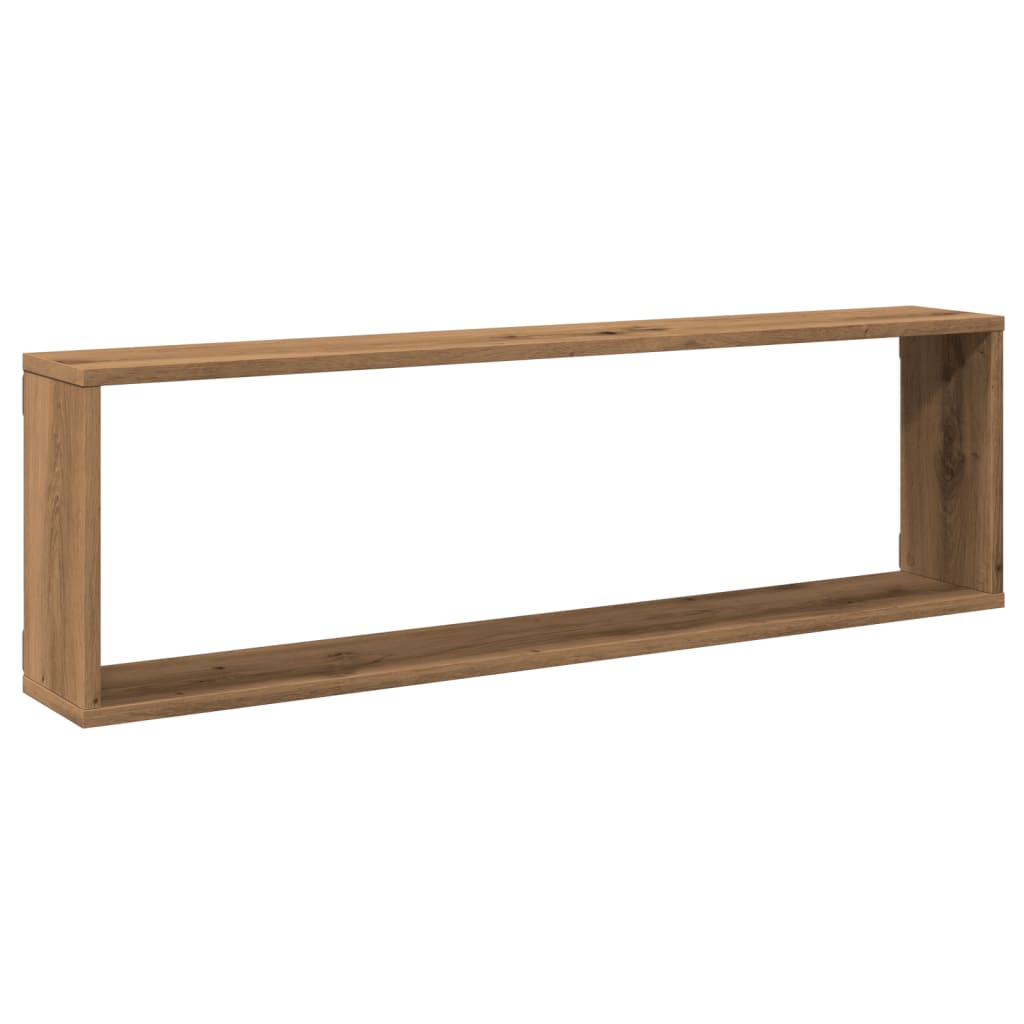 Cube wall shelves 4 pcs. Artisan oak 100x15x30 wood material