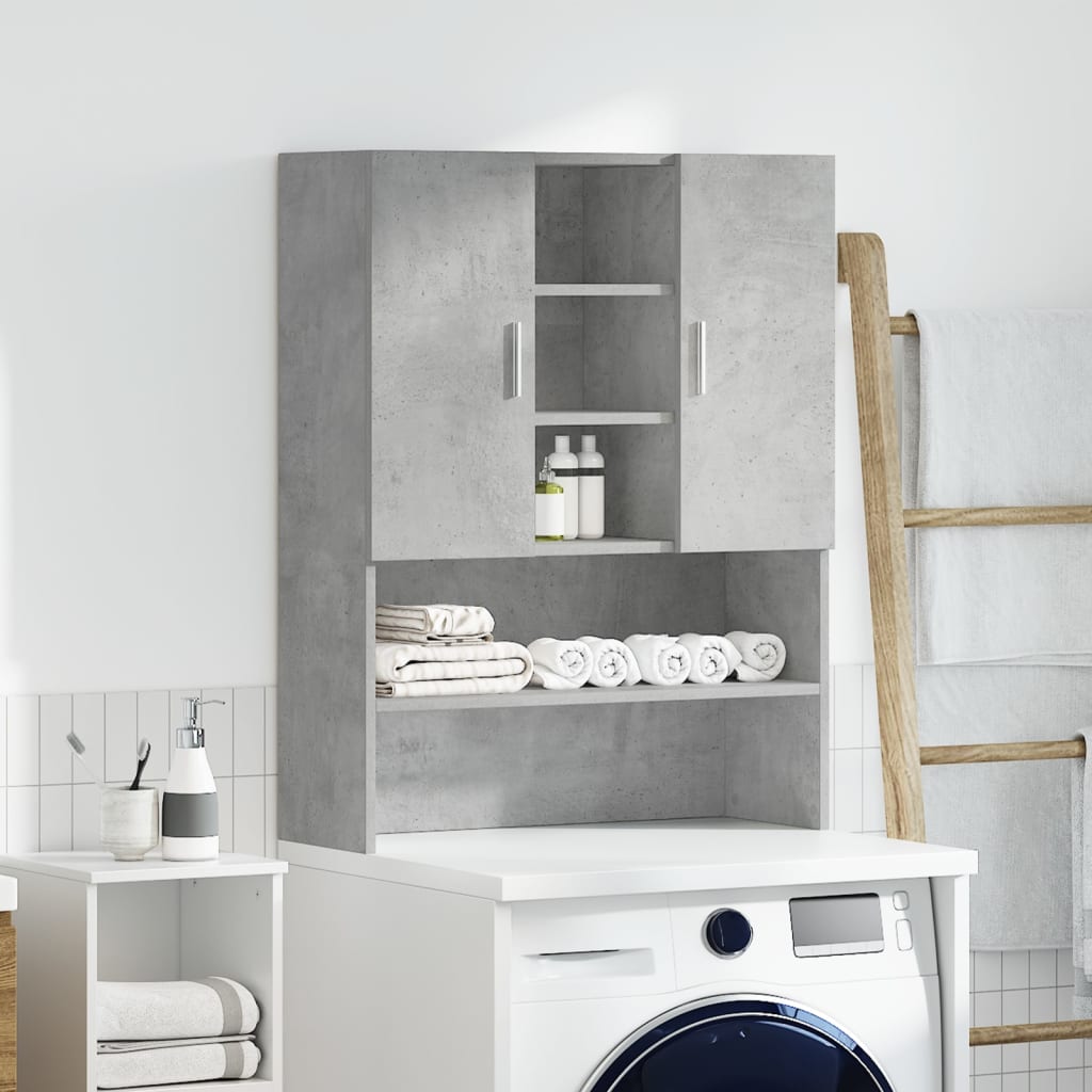 Washing machine cabinet concrete grey 70.5x25.5x90 cm