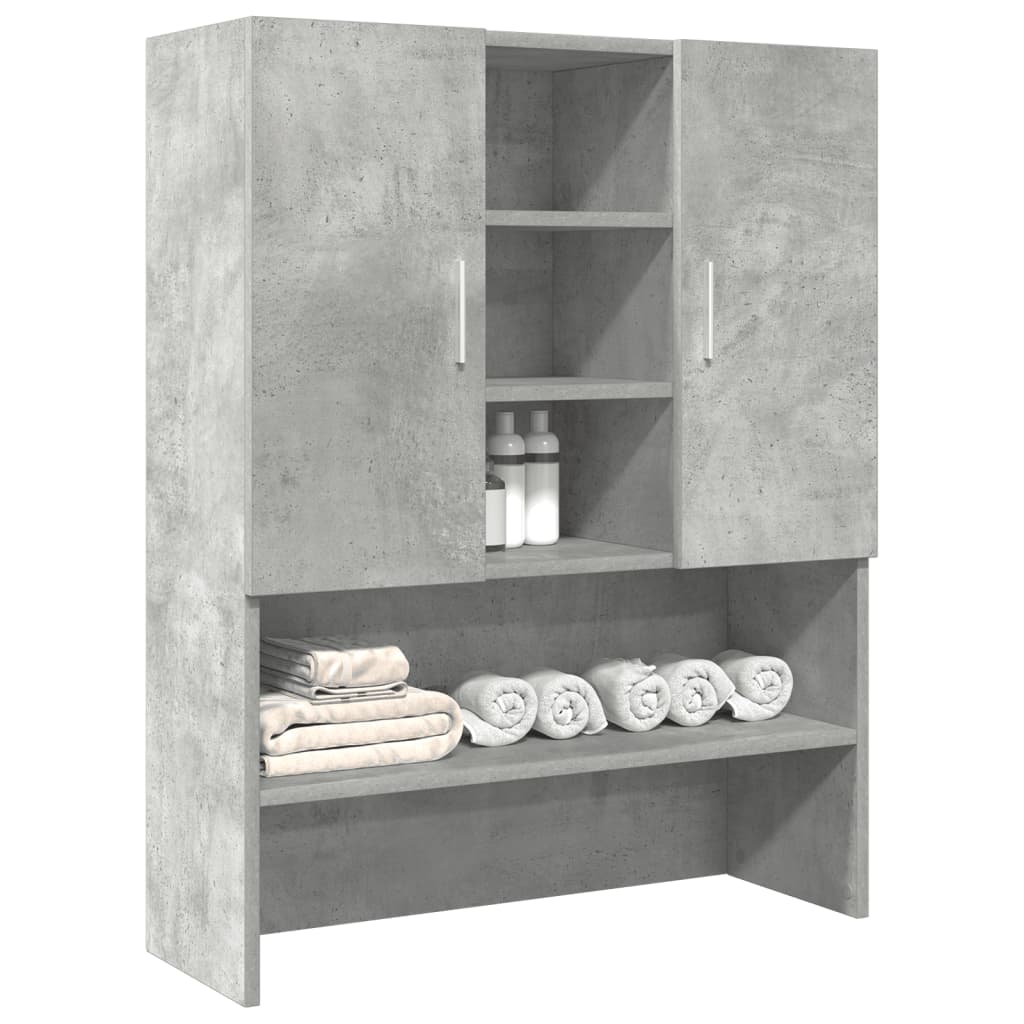 Washing machine cabinet concrete grey 70.5x25.5x90 cm