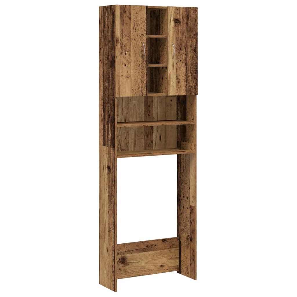 Washing machine cabinet old wood look 64x25.5x190 cm
