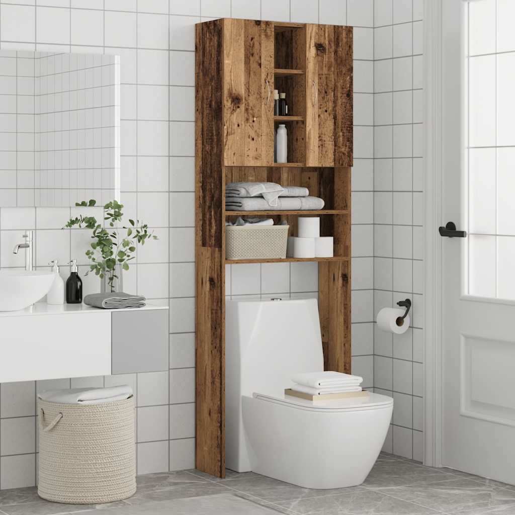 Washing machine cabinet old wood look 64x25.5x190 cm