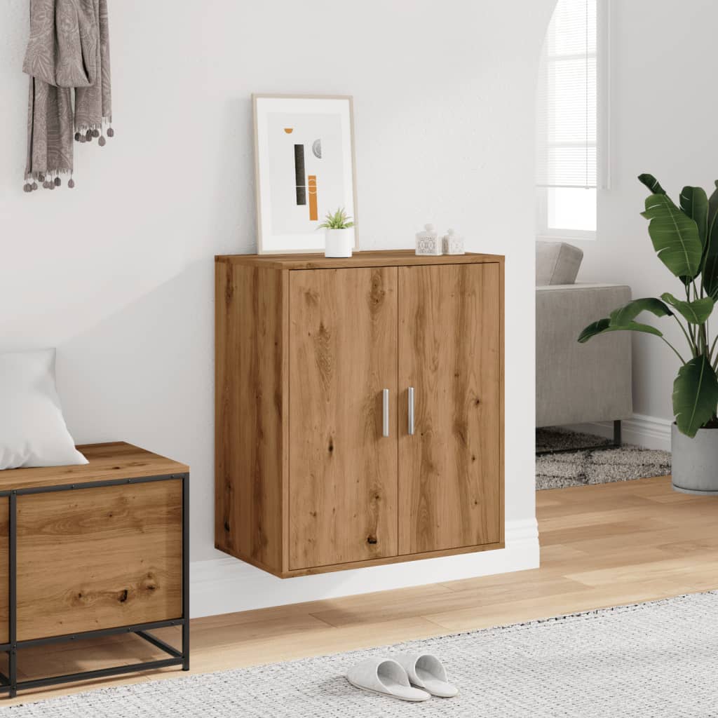 Étagère à chaussures Artisan en chêne 60x35x70 cm en bois