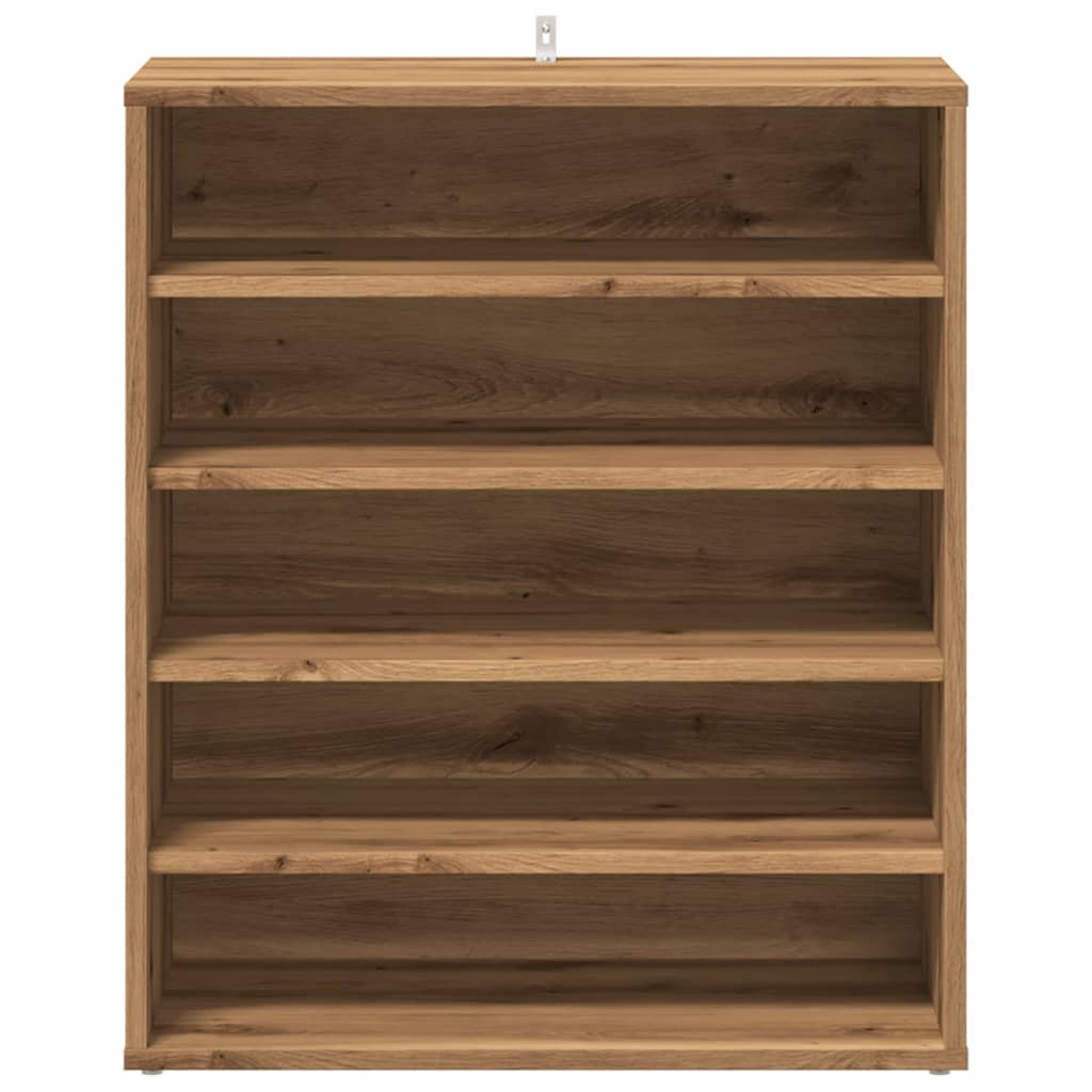 Étagère à chaussures Artisan en chêne 60x35x70 cm en bois