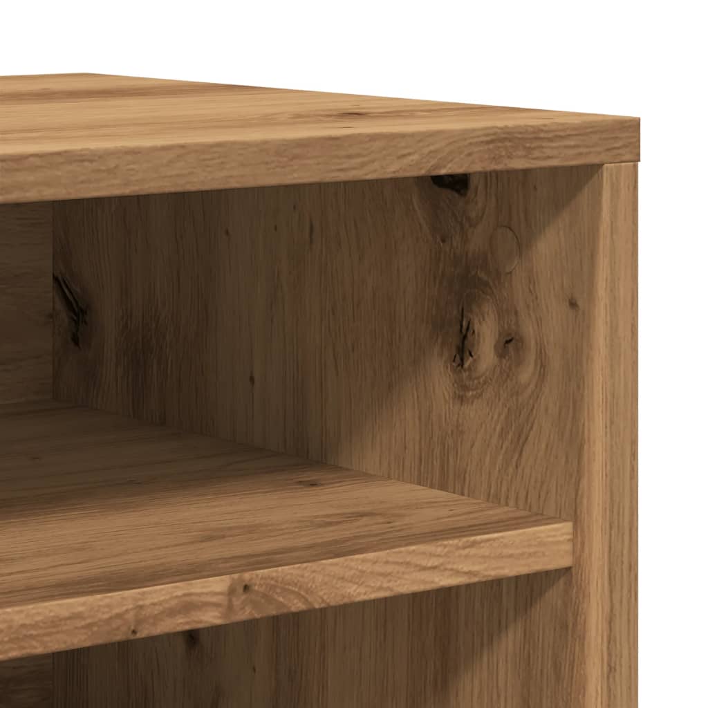 Étagère à chaussures Artisan en chêne 60x35x70 cm en bois