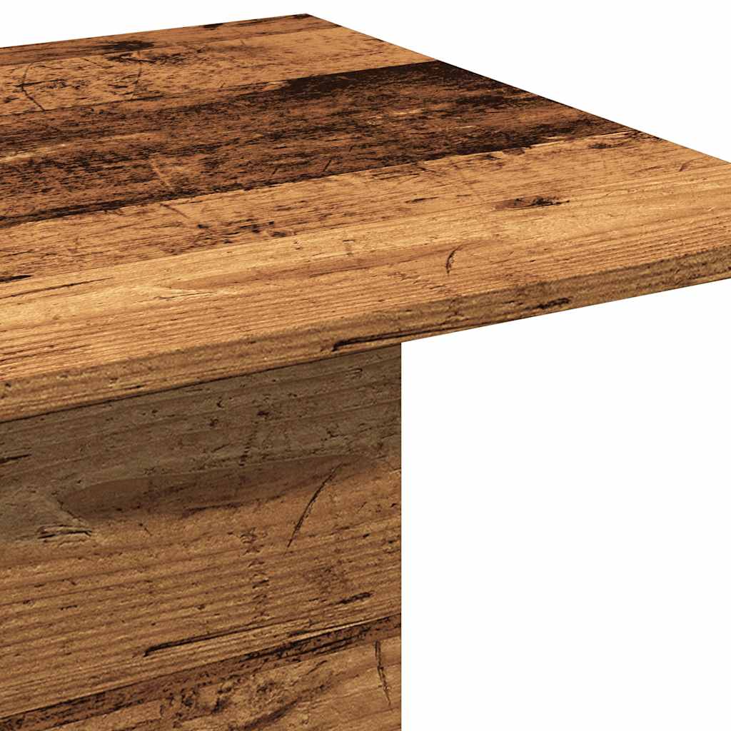 Table basse aspect bois récupéré 102x55,5x40 cm matériau bois