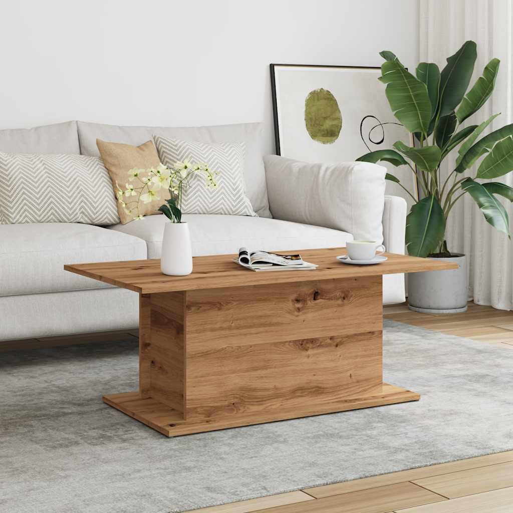 Table basse Artisan en chêne 102x55,5x40 cm matériau bois