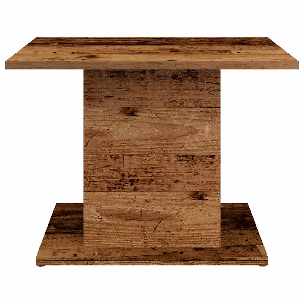 Table basse aspect bois récupéré 55,5x55,5x40 cm matériau bois