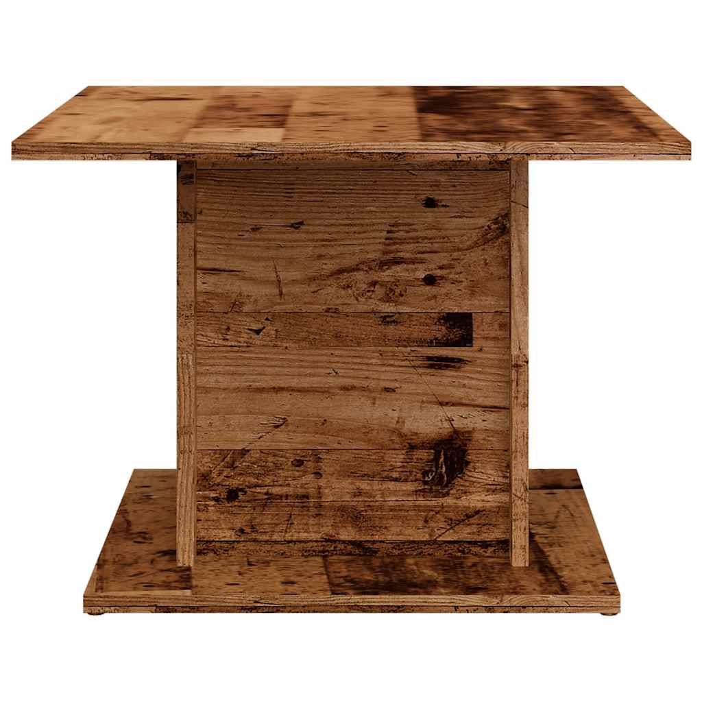 Table basse aspect bois récupéré 55,5x55,5x40 cm matériau bois