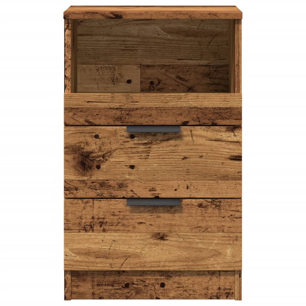 Bedside tables 2 pcs. Old wood look 40x36x65 cm wood material