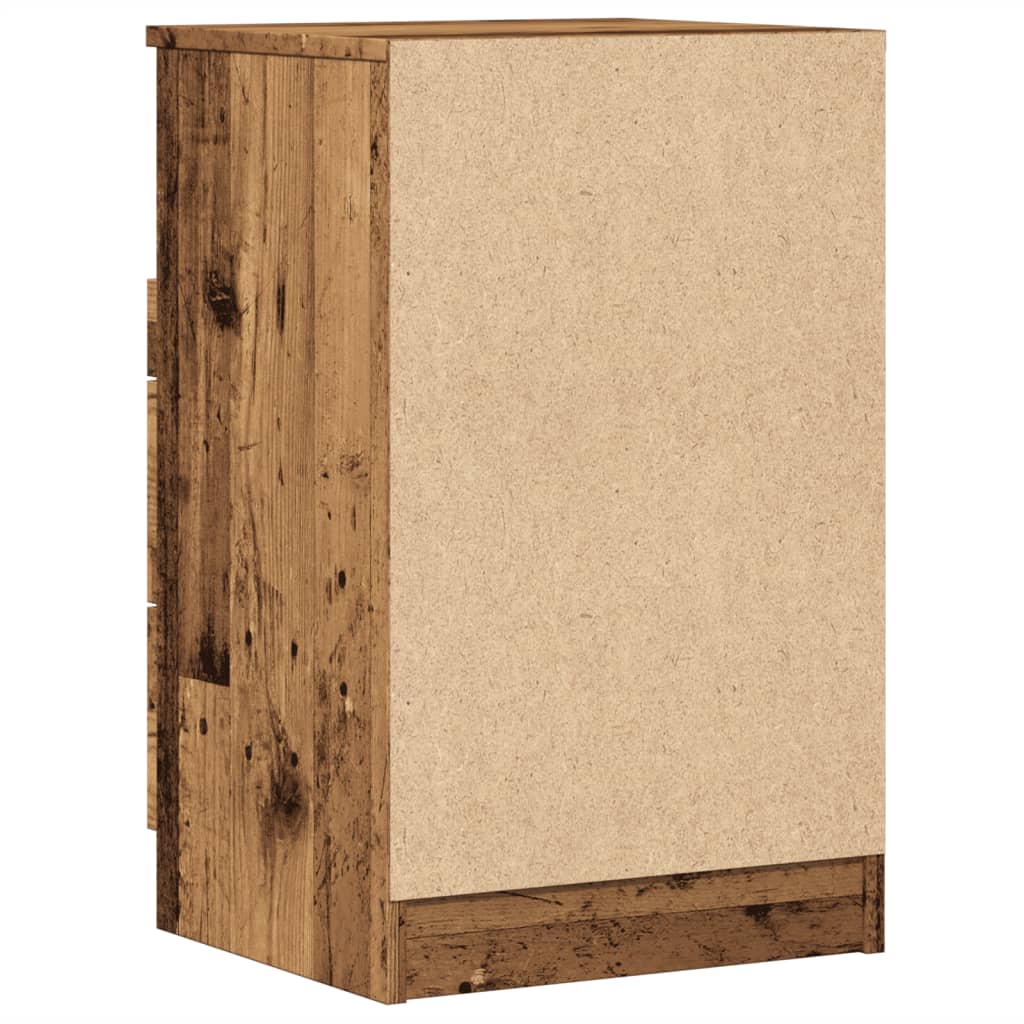 Bedside tables 2 pcs. Old wood look 40x36x65 cm wood material