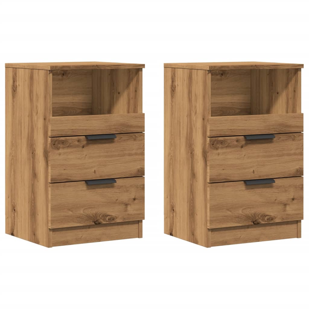 Bedside tables 2 pcs. Artisan oak 40x36x65 cm wood material