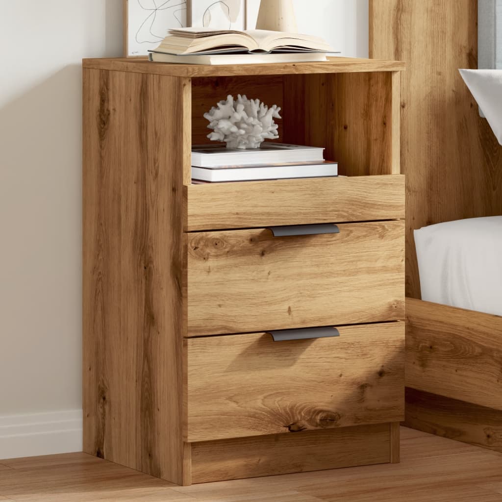Bedside tables 2 pcs. Artisan oak 40x36x65 cm wood material