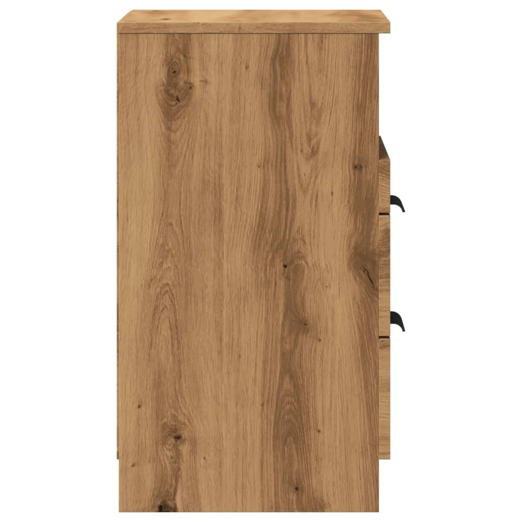 Bedside tables 2 pcs. Artisan oak 40x36x65 cm wood material