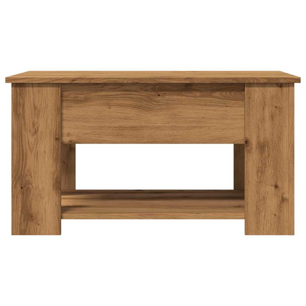 Table basse Artisan en chêne 79x49x41 cm matériau bois
