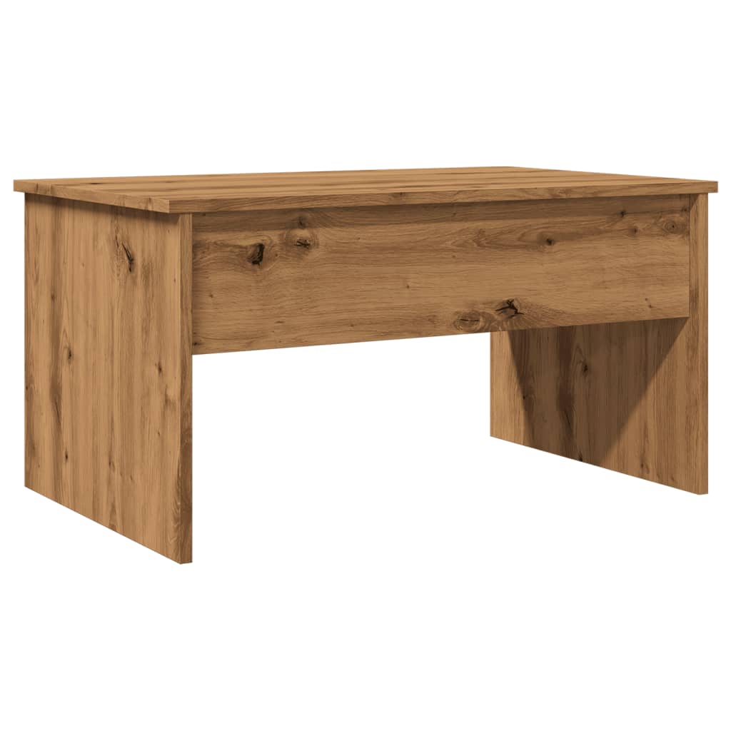 Table basse artisanale en chêne 80x50,5x41,5 cm en bois