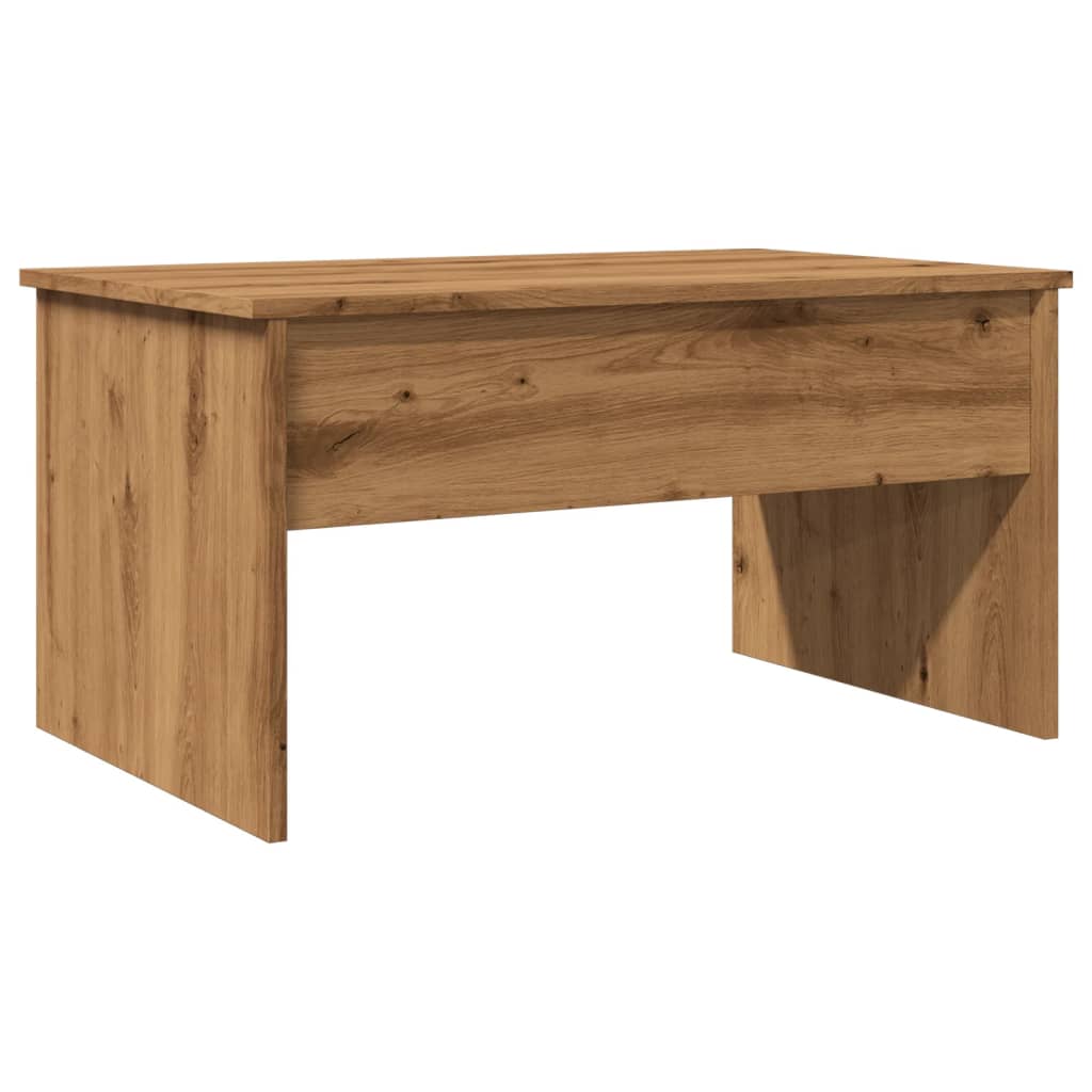 Table basse artisanale en chêne 80x50,5x41,5 cm en bois