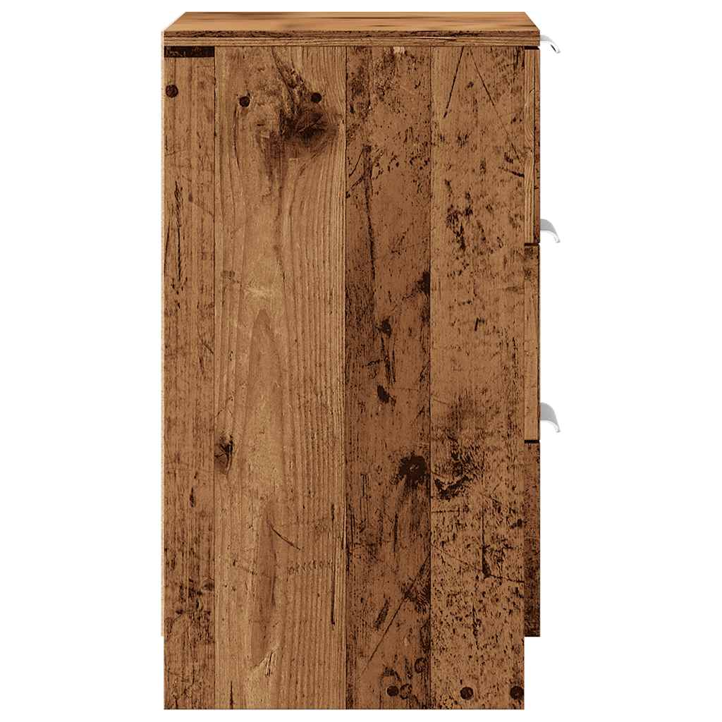 Bedside tables 2 pcs. Old wood look 40x36x65 cm wood material