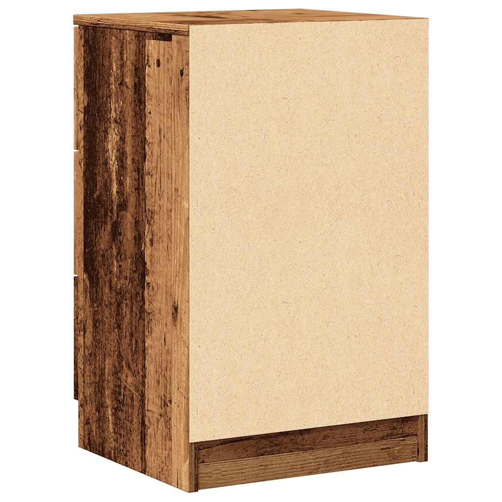 Bedside tables 2 pcs. Old wood look 40x36x65 cm wood material