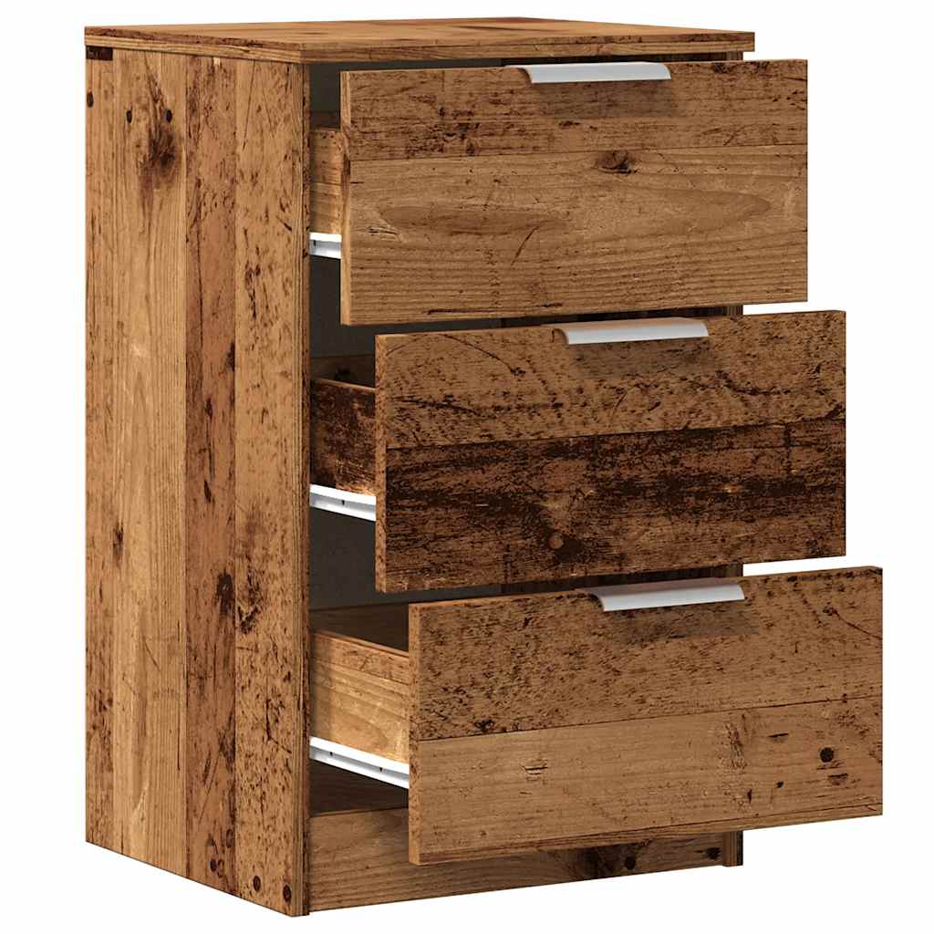 Bedside tables 2 pcs. Old wood look 40x36x65 cm wood material