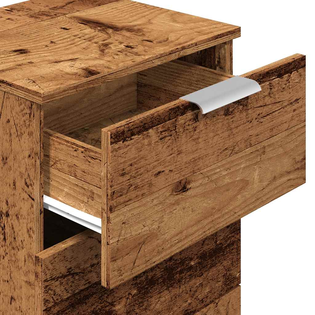 Bedside tables 2 pcs. Old wood look 40x36x65 cm wood material