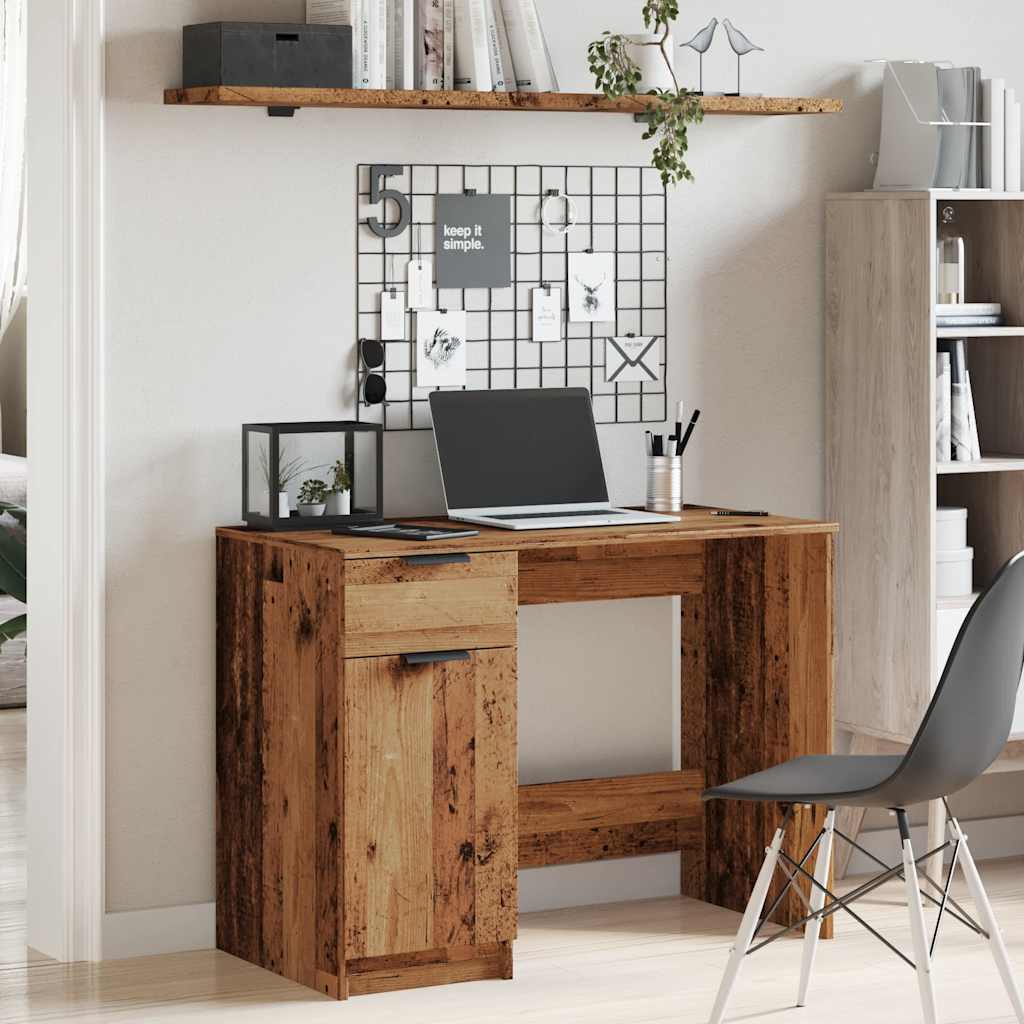 Desk old wood look 100x50x75 cm wood material