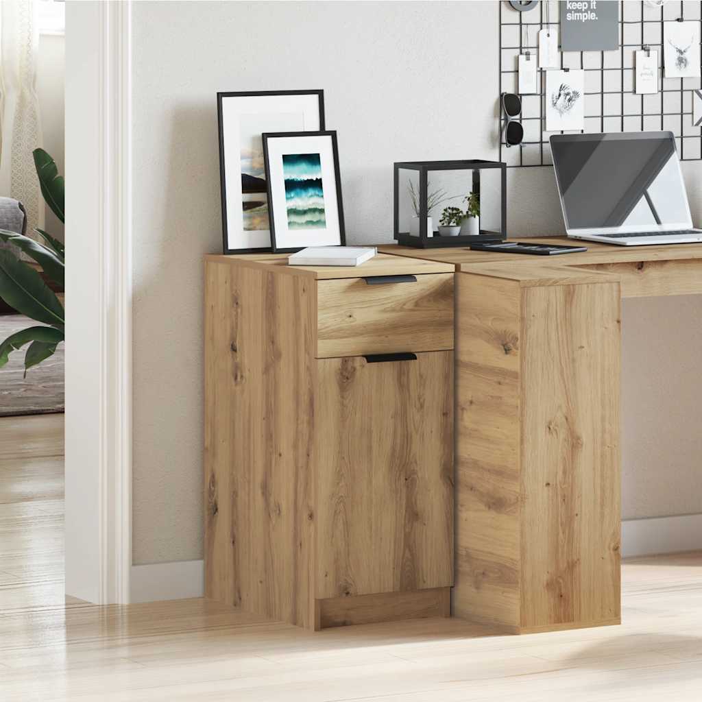 Office Cabinet Artisan Oak 33x50x75 cm Wood Material