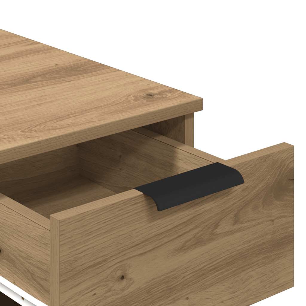 Office Cabinet Artisan Oak 33x50x75 cm Wood Material