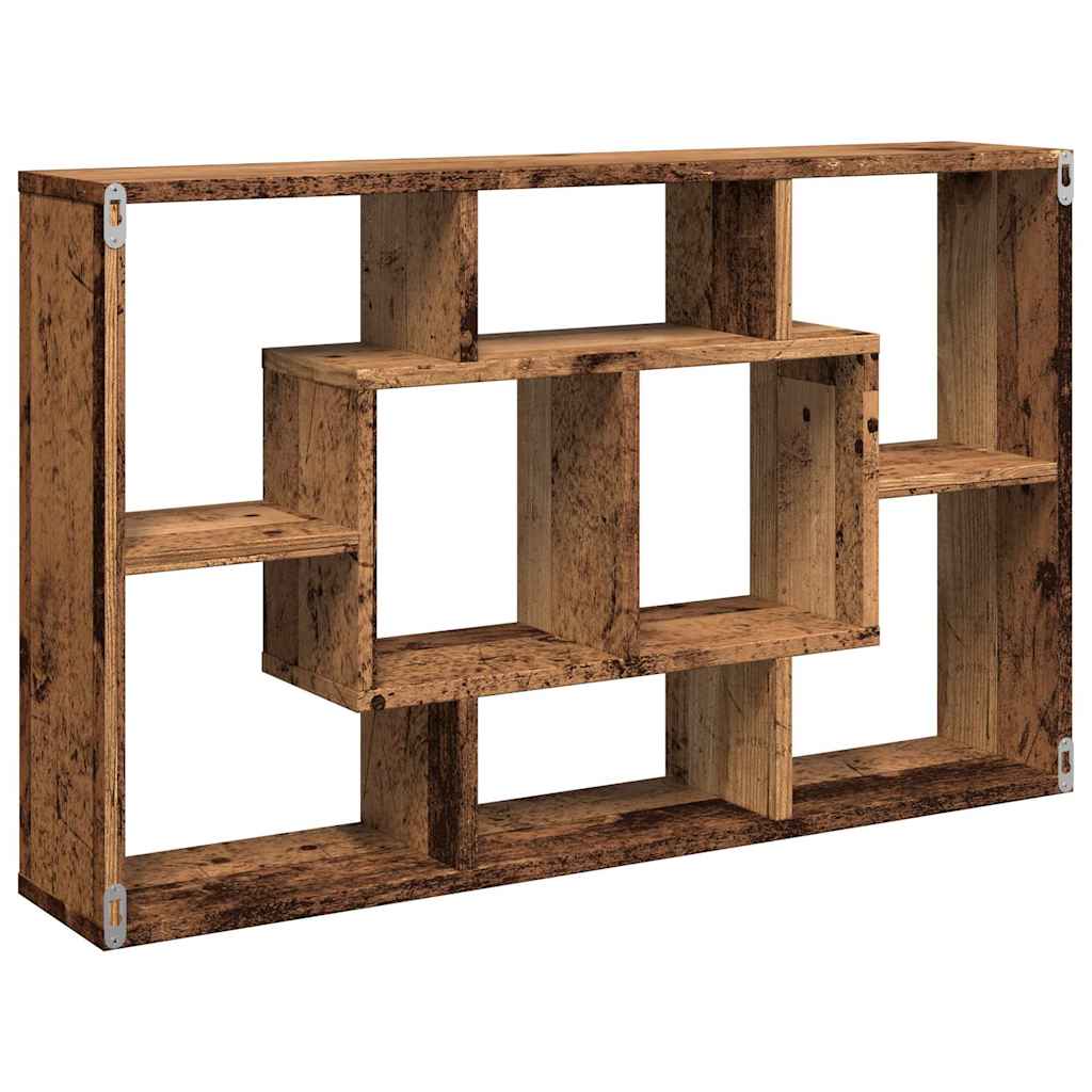 Wall shelf reclaimed wood 85x16x52.5 cm wood material