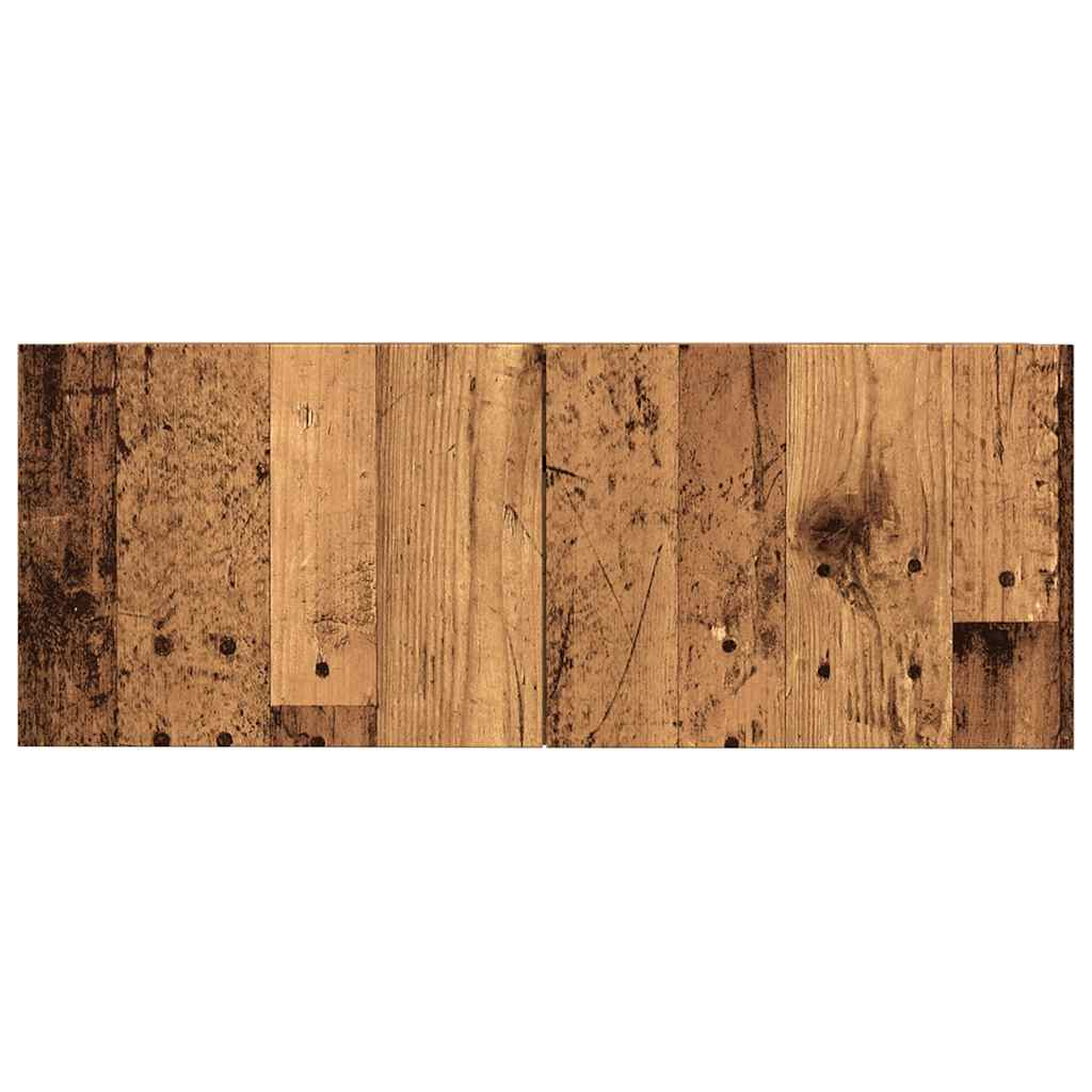 Meubles TV muraux, lot de 2, aspect bois de récupération, 80 x 30 x 30 cm