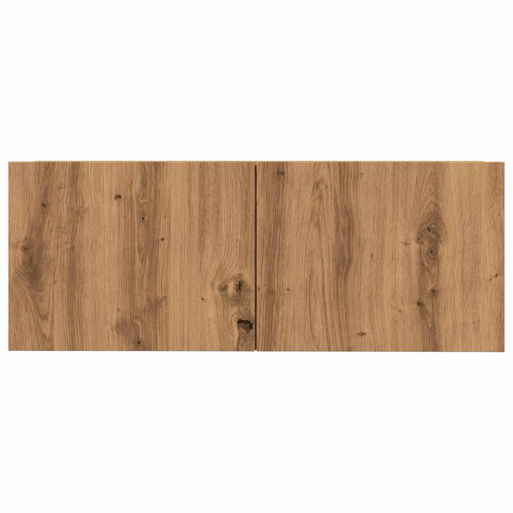 Meubles TV muraux, lot de 2, chêne artisanal, 80 x 30 x 30 cm