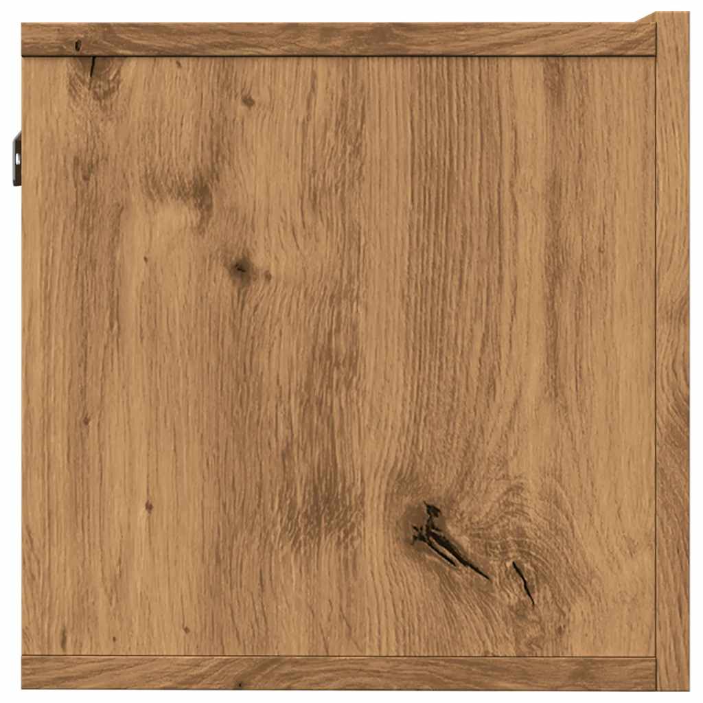 Meubles TV muraux, lot de 2, chêne artisanal, 80 x 30 x 30 cm