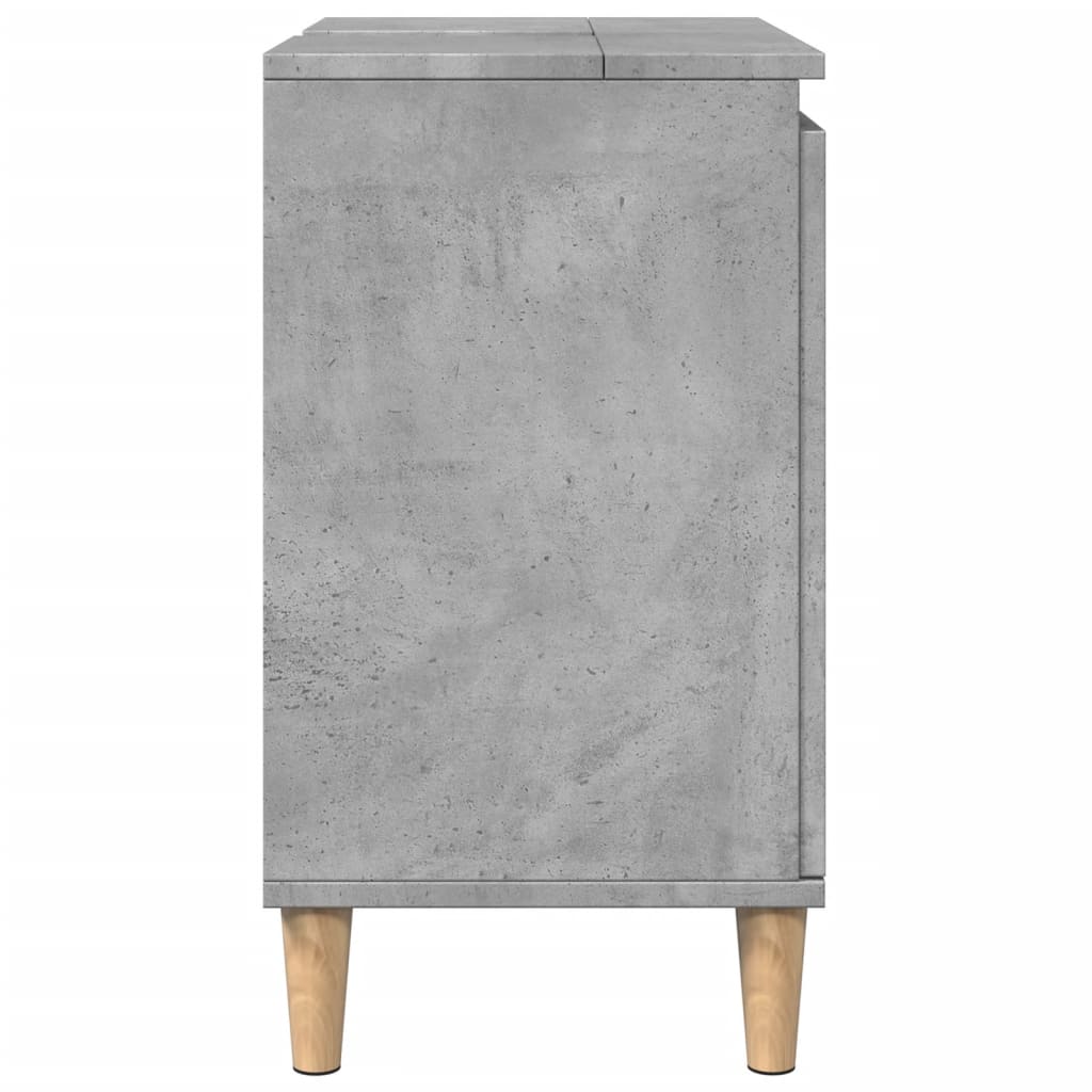 Washbasin base cabinet concrete grey 58x33x60 cm wood material