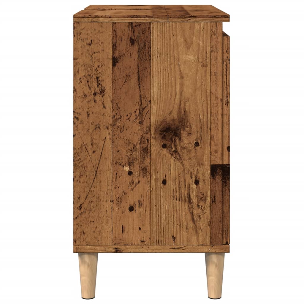 Washbasin base cabinet old wood look 58x33x60 cm wood material