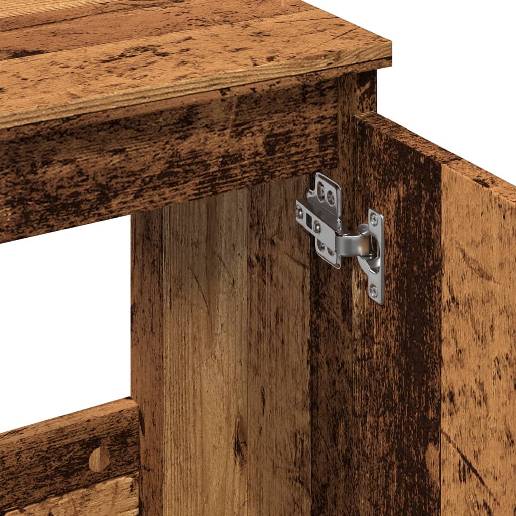 Washbasin base cabinet old wood look 58x33x60 cm wood material