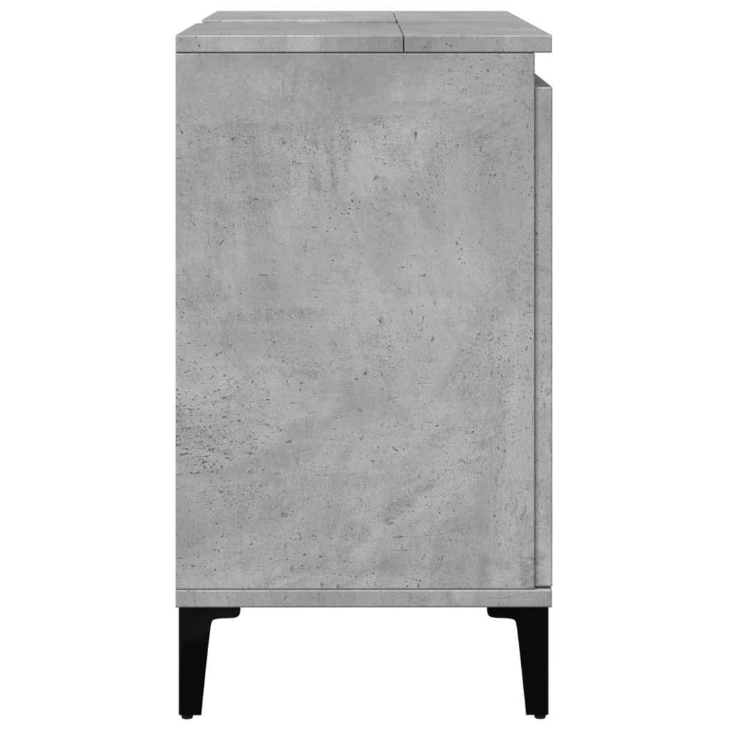 Washbasin base cabinet concrete grey 58x33x60 cm wood material