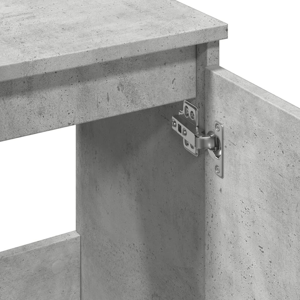 Washbasin base cabinet concrete grey 58x33x60 cm wood material