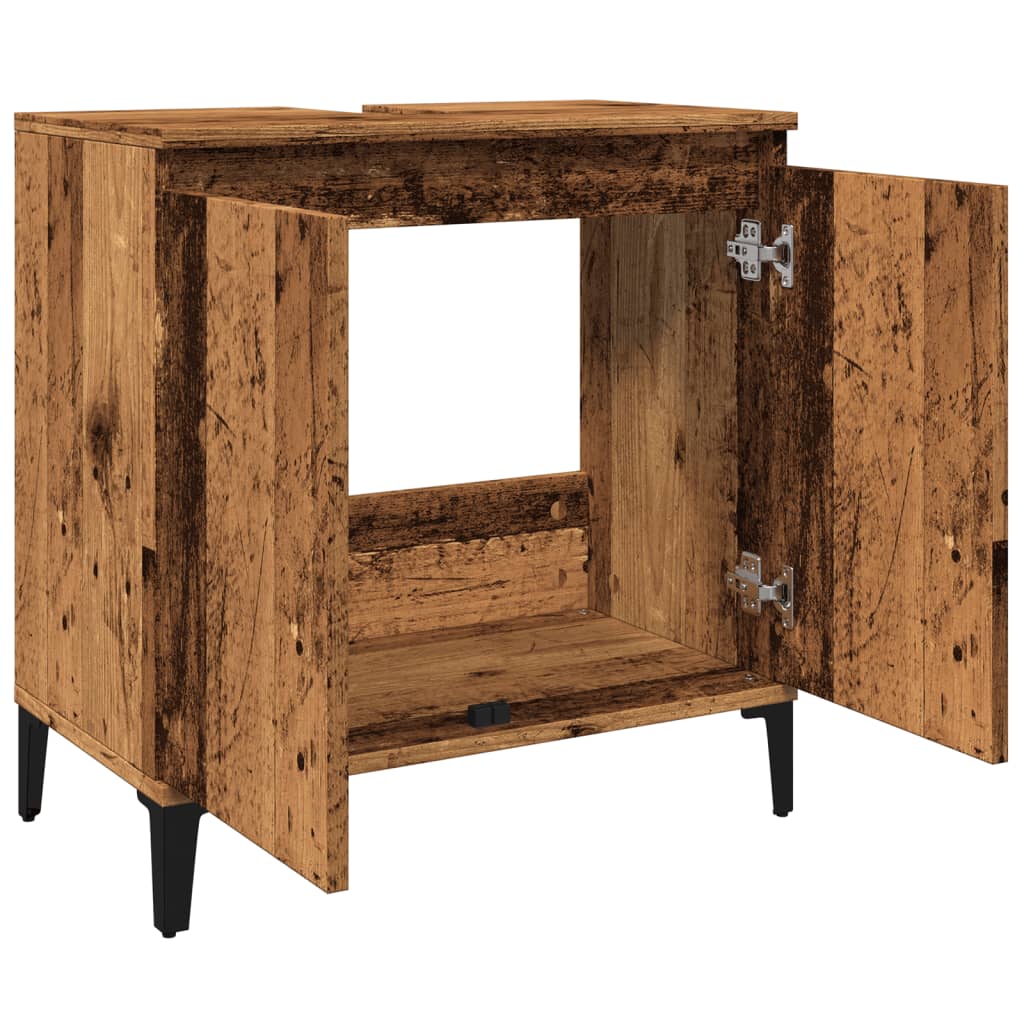 Washbasin cabinet old wood look 58x33x60 cm wood material