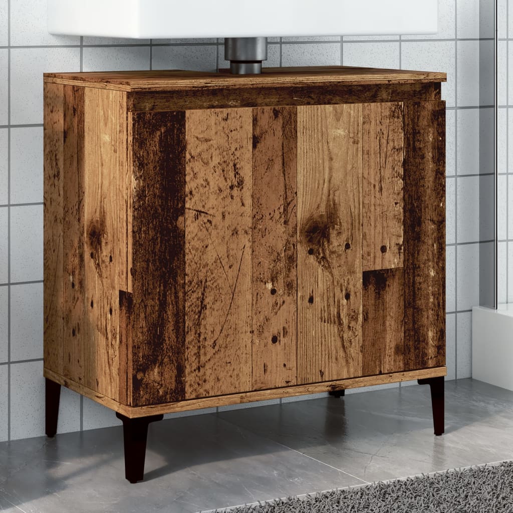 Washbasin cabinet old wood look 58x33x60 cm wood material