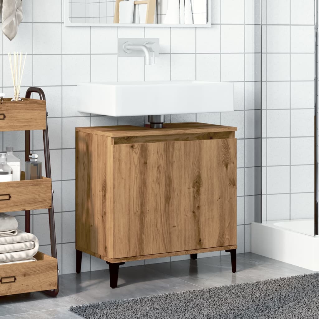 Washbasin cabinet Artisan oak 58x33x60 cm wood material