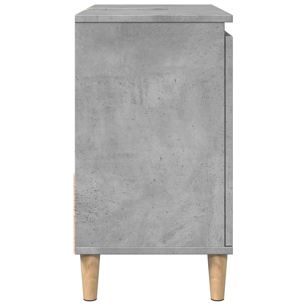 Meuble sous évier gris béton 65x33x60 cm en bois