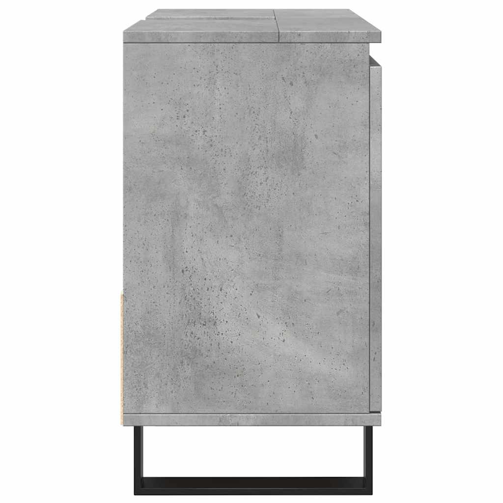 Washbasin base cabinet concrete grey 65x33x60 cm wood material